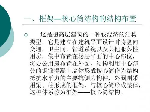 结构技术作图框架核心筒结构的结构布置