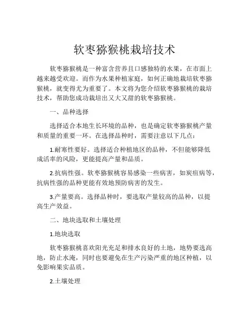软枣猕猴桃栽培技术