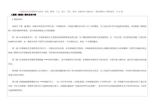 人教版高中美术教材总体介绍 (横版页)