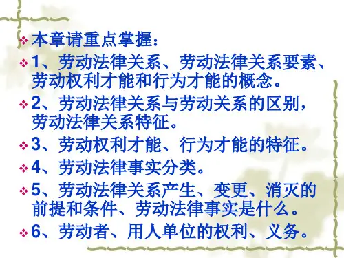 劳动法——劳动法律关系