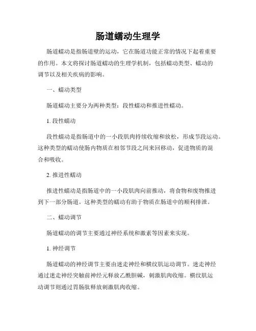 肠道蠕动生理学