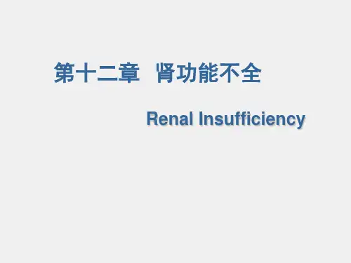 《病理生理学》课件12 肾功能不全