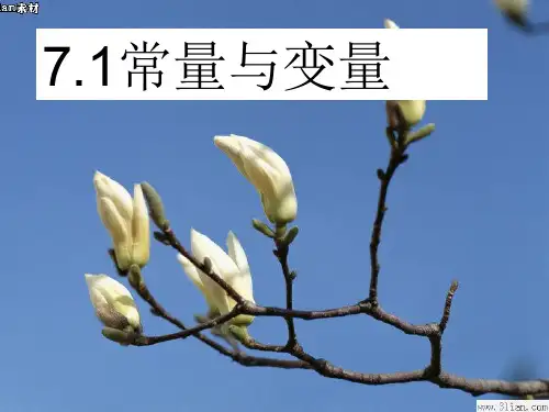 初中数学 7.1 常量与变量