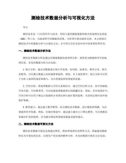 测绘技术数据分析与可视化方法