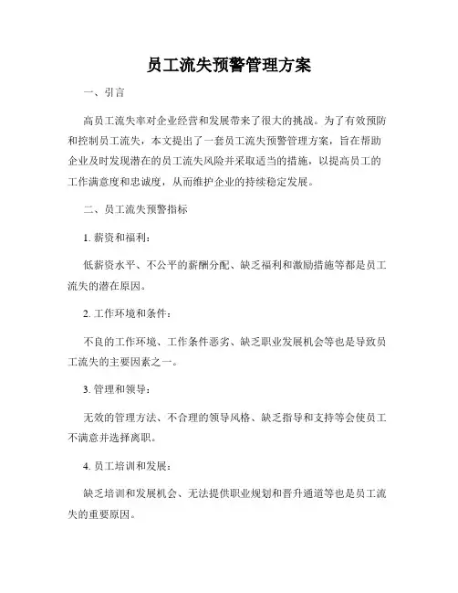员工流失预警管理方案