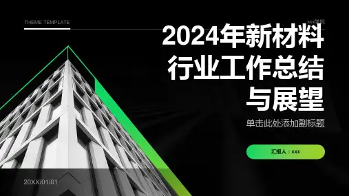 2024年新材料行业工作总结与展望