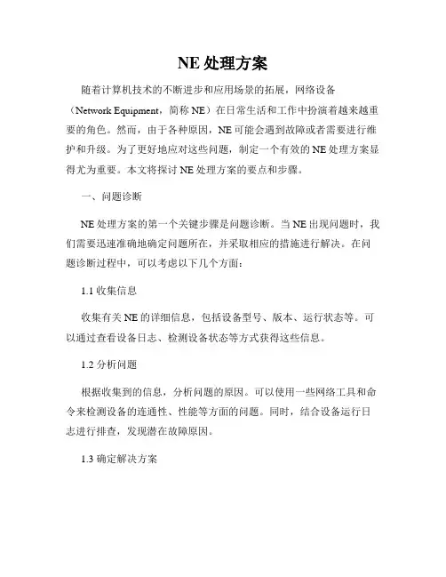 NE处理方案