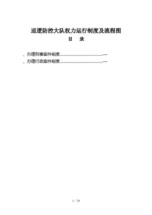 巡逻防控大队权力运行制度及流程图