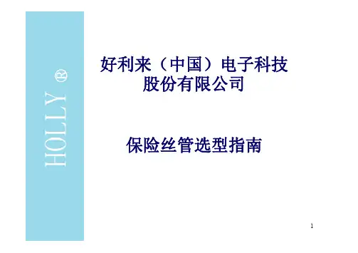 保险丝管选型指南