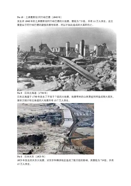 盘点人类历史上最严重的十次大地震,中国占了三分之一