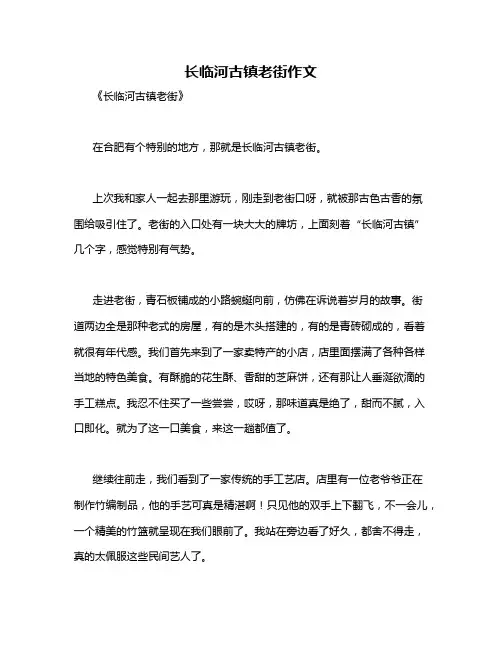 长临河古镇老街作文
