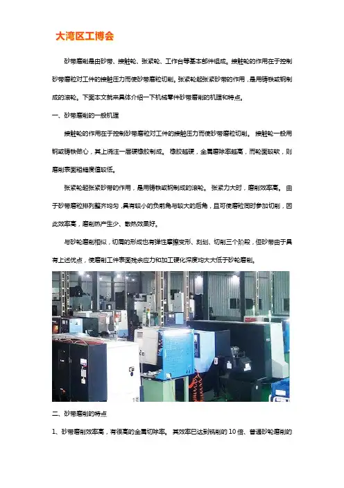 机械零件砂带磨削的机理和特点