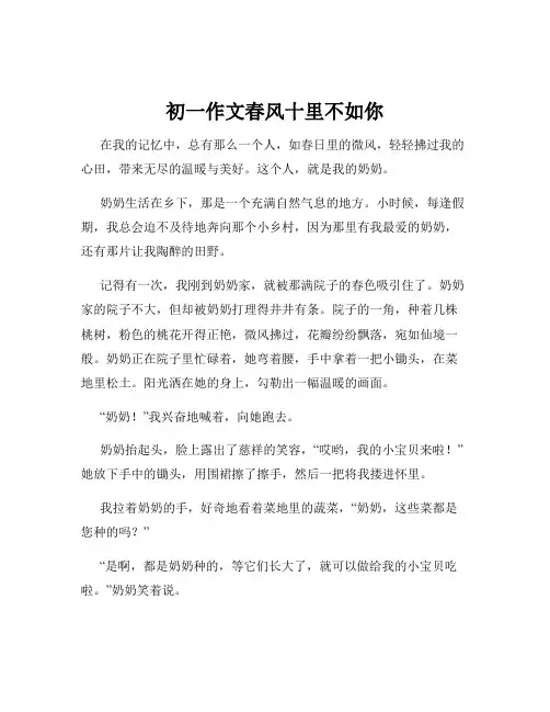 初一作文春风十里不如你