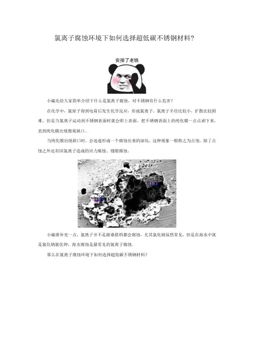 氯离子腐蚀环境下如何选择超低碳不锈钢材料？