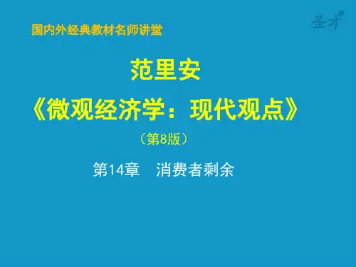 微观经济学14章  消费者剩余