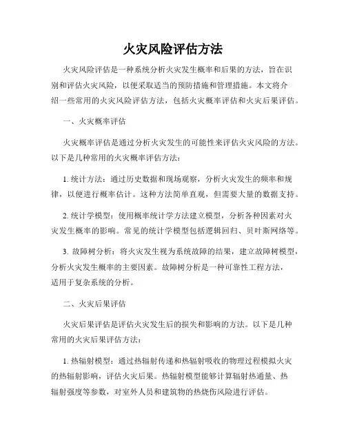 火灾风险评估方法