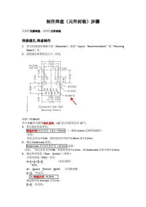 制作焊盘(元件封装)步骤