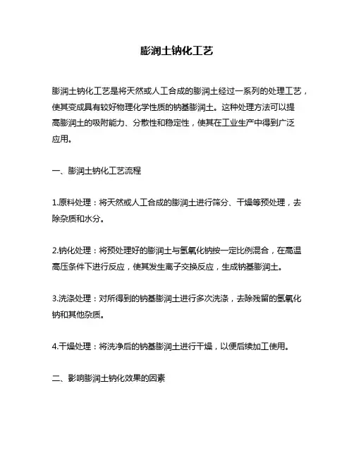 膨润土钠化工艺