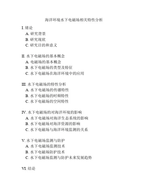 海洋环境水下电磁场相关特性分析