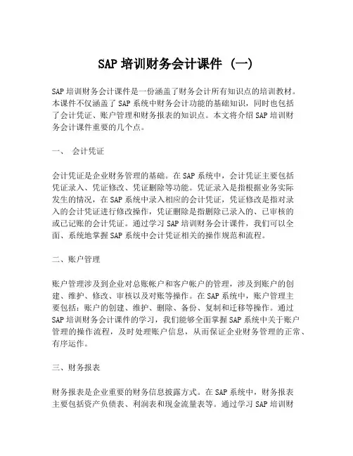 SAP培训财务会计课件 (一)