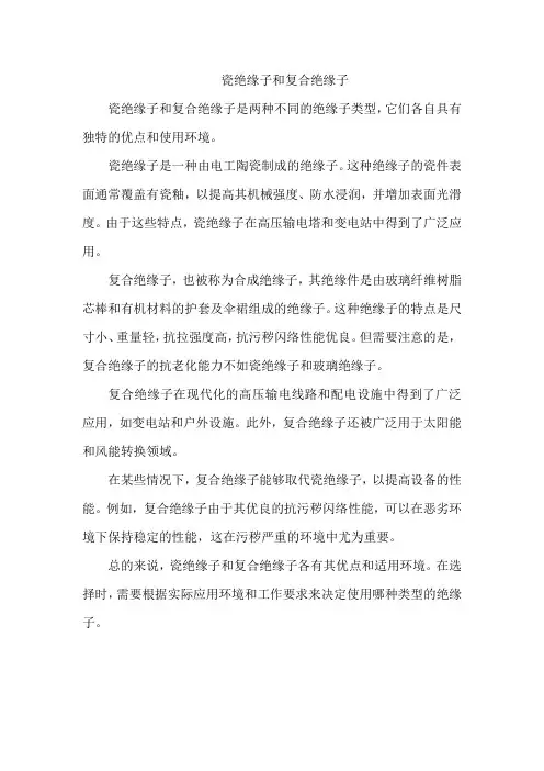 瓷绝缘子和复合绝缘子