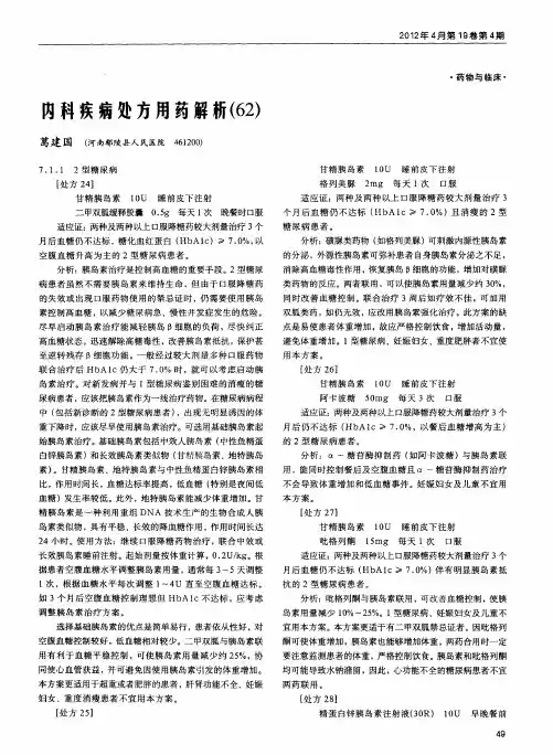 内科疾病处方用药解析(62)