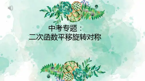 2024年九年级数学中考专题：二次函数平移对称旋转  课件 