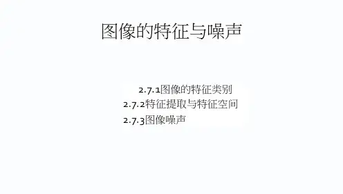 图像的特征类别