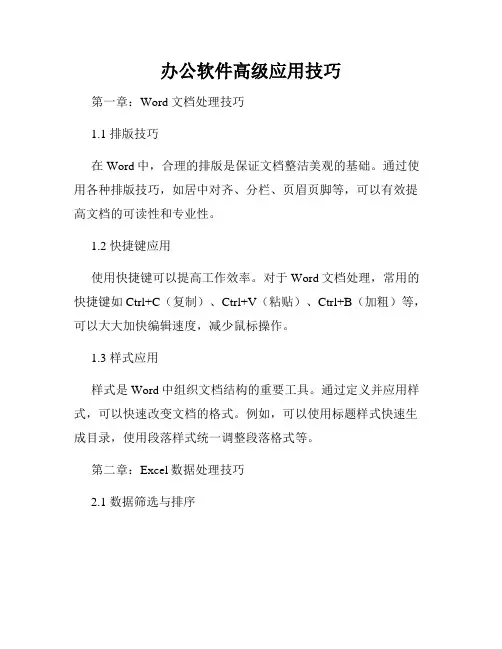 办公软件高级应用技巧