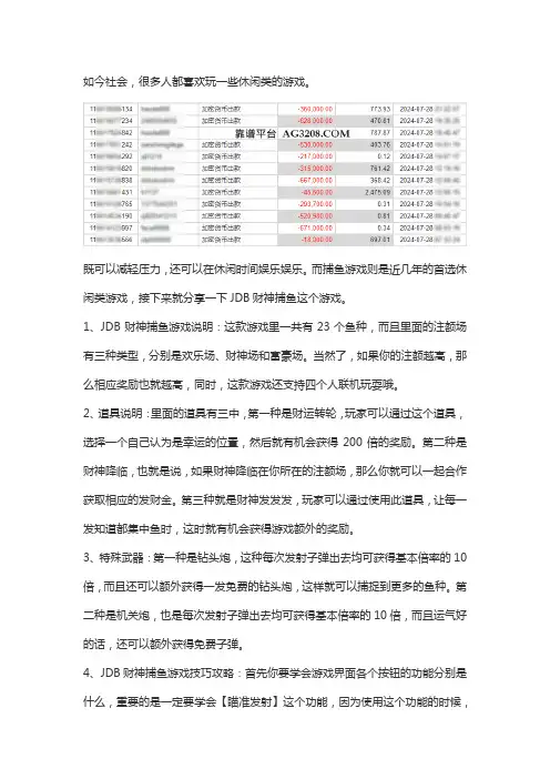 JDB财神捕鱼爆分小技巧,新老玩家都应该知道的几个爆分点