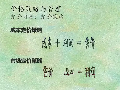 价格策略与管理