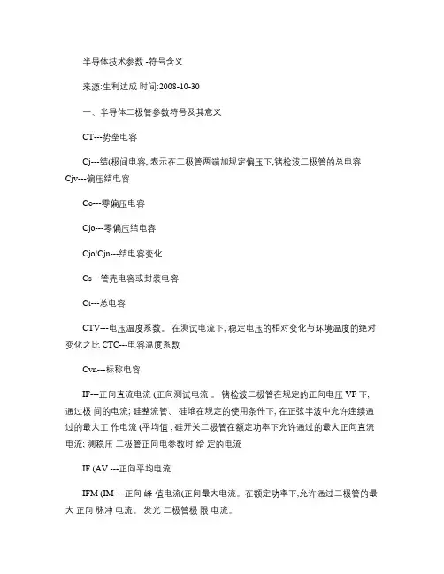 完整word版,半导体技术参数-符号含义(精)