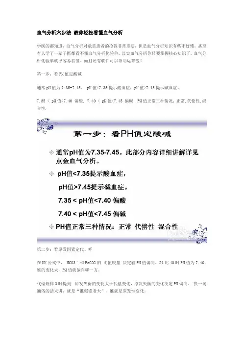 血气分析六步法教你轻松看懂血气分析