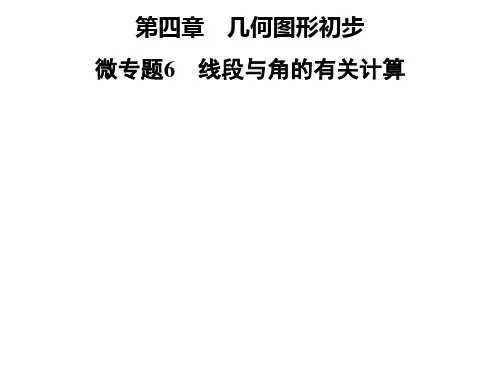 人教版七年级数学上册课件：第4章 微专题6 线段与角的有关计算(共21张PPT)