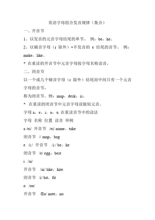 英语字母组合发音规律(集合)