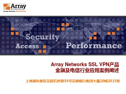 案例 - SSL VPN金融及电信行业案例