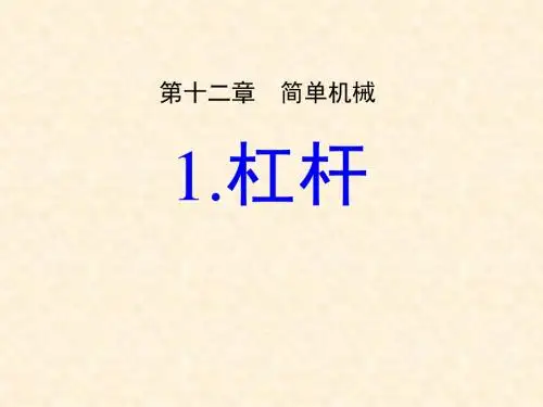 《杠杆》课件ppt