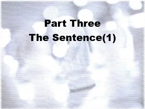 【全文】英语写作课PPT-第三课-sentences