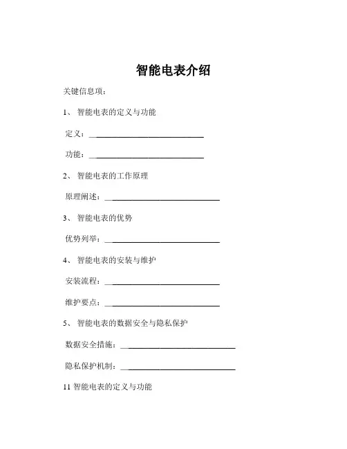 智能电表介绍