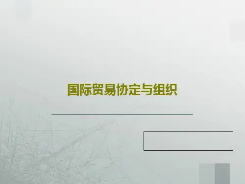 国际贸易协定与组织PPT文档28页