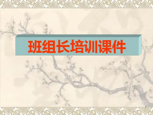 班组长培训ppt课件