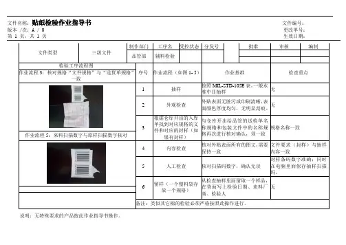 贴纸检验作业指导书