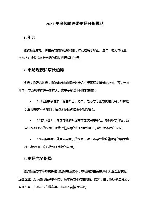 2024年橡胶输送带市场分析现状