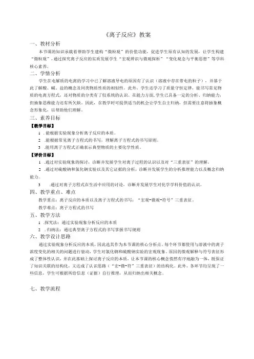 《离子反应》教案