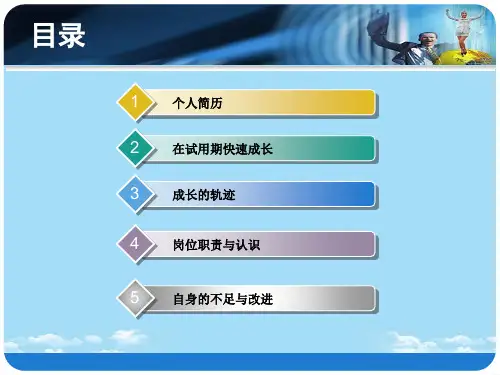 新员工转正答辩PPT全面资料