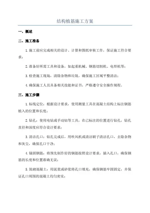 结构植筋施工方案