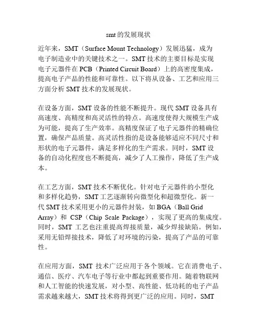 smt的发展现状