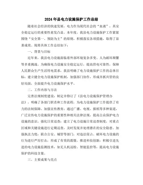2024年县电力设施保护工作总结