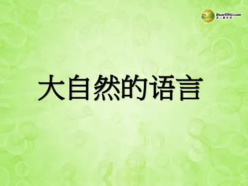 八年级语文上册《第16课 大自然的语言》课件 新人教版