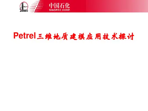 Petrel三维地质建模应用技术探讨
